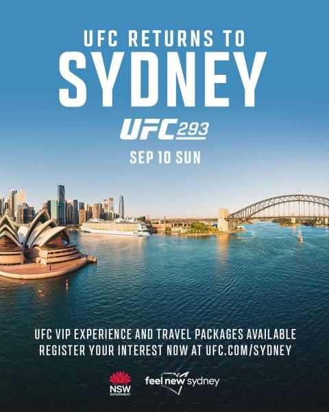 UFC 293 пройдет 10 сентября в Сиднее 