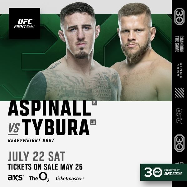 Аспинэлл и Тыбура возглавят UFC Fight Night в Лондоне 